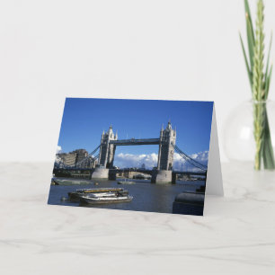Carte De Remerciements Vue des années 1990 sur Tower Bridge