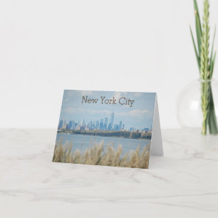 Carte De Remerciements Vue panoramique de New York City à partir de la ca