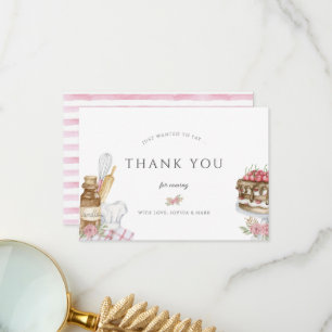 Carte De Remerciements Watercolor Baking Anniversaire