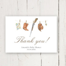 Watercolor Hunter Baby Shower Thank you