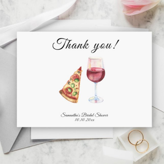 Carte De Remerciements Watercolor Perfect Pair Bridal Shower Thank You (Créateur téléchargé)