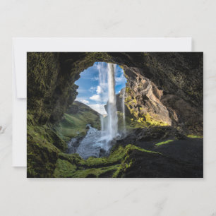 Carte De Remerciements Waterfalls   Icelandic Waterfall