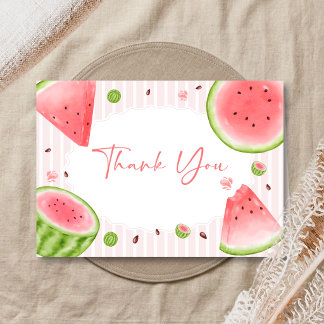 Carte De Remerciements Watermelon Baby Shower