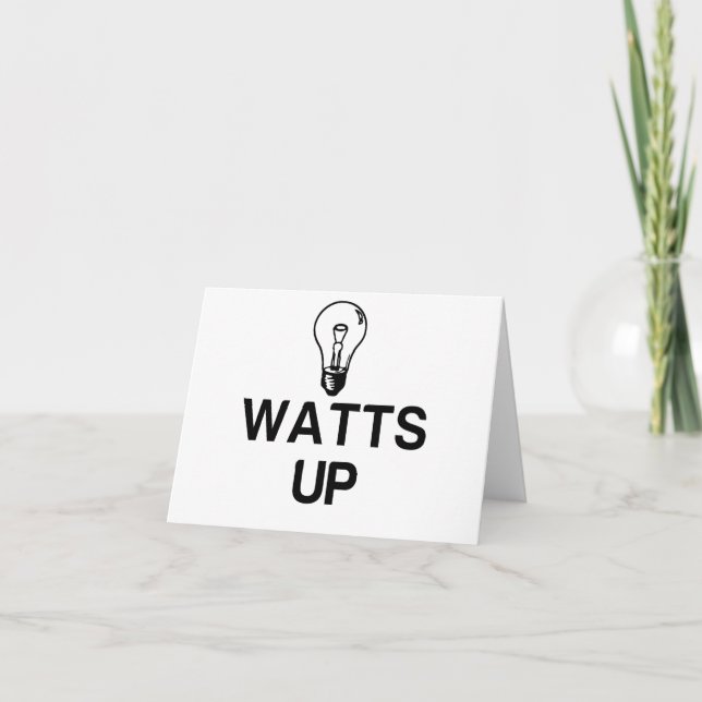 CARTE DE REMERCIEMENTS WATTS UP LIGHT BULB (Devant)