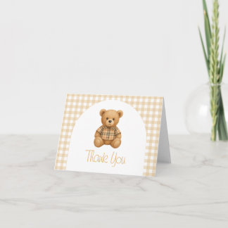 Carte De Remerciements We Can Bearly Wait Baby Shower 