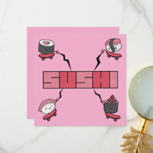 Carte De Remerciements We Love Sushi - Sushi Love - ASL ILY Obsession