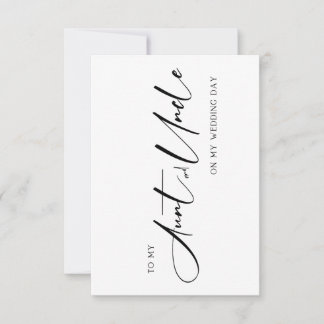 Carte De Remerciements Wedding Card for Your Aunt and Uncle