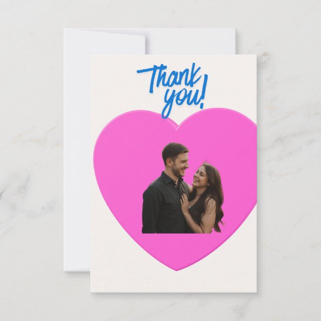 Carte De Remerciements Wedding card  thank you (Devant)
