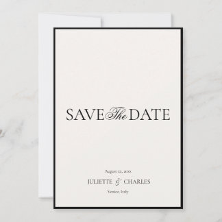 Carte De Remerciements Wedding | Old Money Save The Date Card