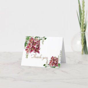 Carte De Remerciements Wedding Thank You Card Stargazer Floral