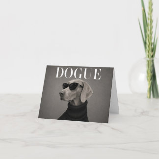 Carte De Remerciements Weimaraner Fashion Editorial Dog Thank You Card