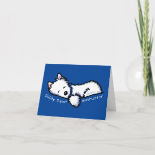 Carte De Remerciements Westie DIDDLY SQUAT Instructeur Car Magnet