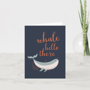 Carte De Remerciements Whale Hello