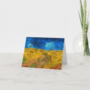 Carte De Remerciements Wheatfield with Crows by Vincent van Gogh