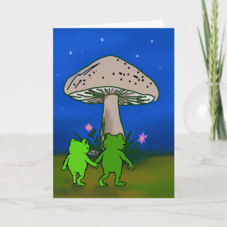 Carte De Remerciements Whimsical Frog Cute Woodland Art Friendship Card
