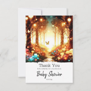 Carte De Remerciements Whimsical Fun Enchanted Forest Baby shower
