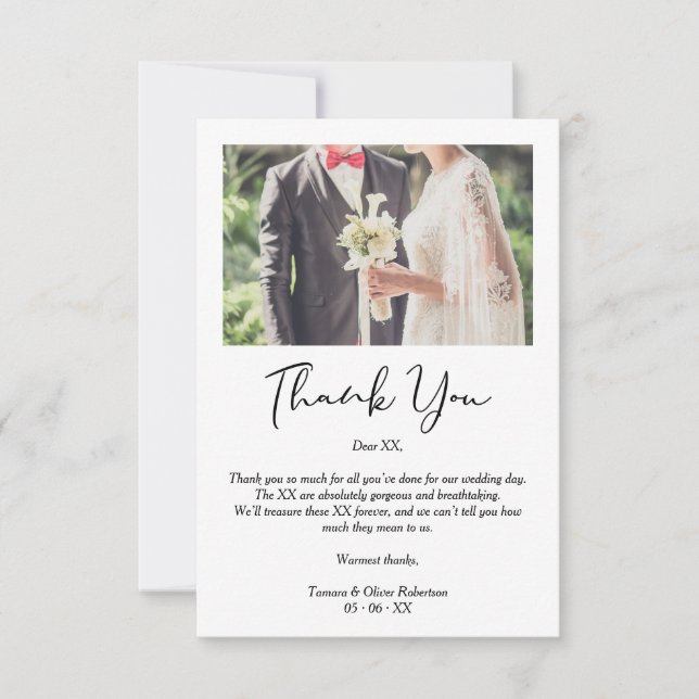 Carte De Remerciements Whimsical Script Thanks Wedding Suppliers Photo (Devant)