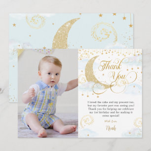 Carte De Remerciements Whimsical Twinkle petit étoile bleu photo d'annive