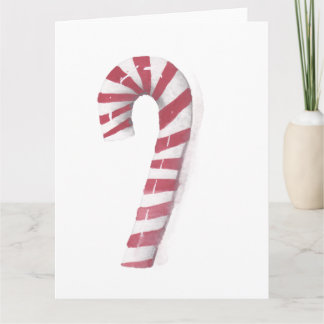 Carte De Remerciements Whimsical Watercolor Peppermint Candy Cane