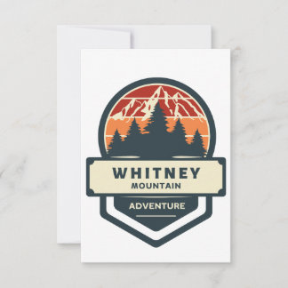 Carte De Remerciements Whitney mountain peak climbing and hiking
