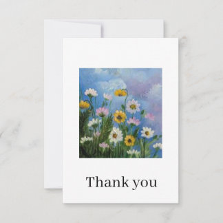Carte De Remerciements Wild daisies Thank you card