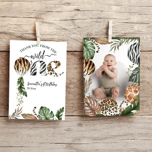 Carte De Remerciements Wild One moderne genre Neutre 1er anniversaire