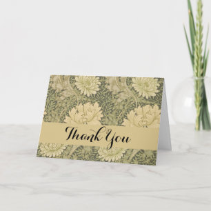 Carte De Remerciements William Morris Chrysanthemum Fleur d'âge