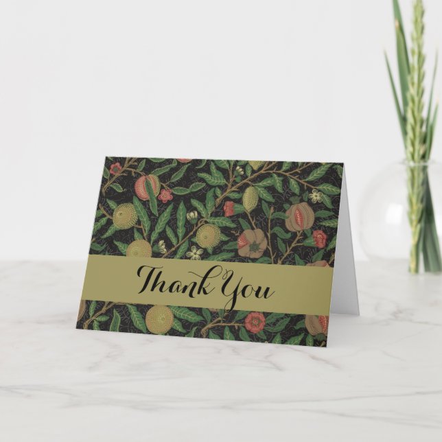 Carte De Remerciements William Morris grenade classique fruits (Devant)