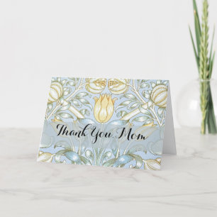 Carte De Remerciements William Morris Lily et Motif de grenade