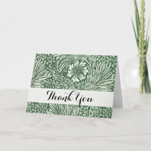 Carte De Remerciements william morris marigold fleurs vertes
