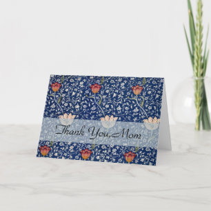 Carte De Remerciements William Morris Medway Floral bleu