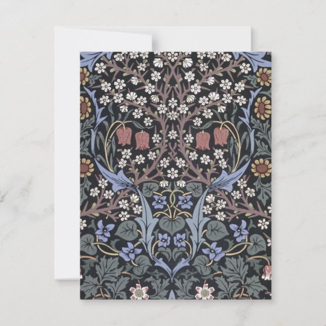 Carte De Remerciements William Morris - Motif Blackthorn (Devant)