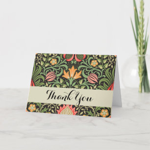 Carte De Remerciements William Morris Persian Floral Antique