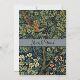 Carte De Remerciements William Morris Pheasier Bois Bois