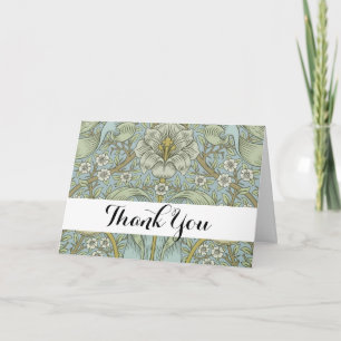 Carte De Remerciements William Morris Spring Motif classique épais