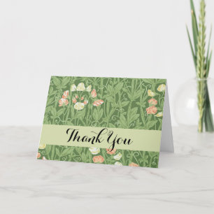 Carte De Remerciements William Morris Sweet Pea Floral Design