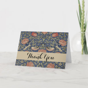 Carte De Remerciements William Morris Tudor Fond d'écran Rose