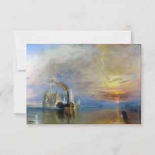 Carte De Remerciements William Turner - Le Temeraire de combat
