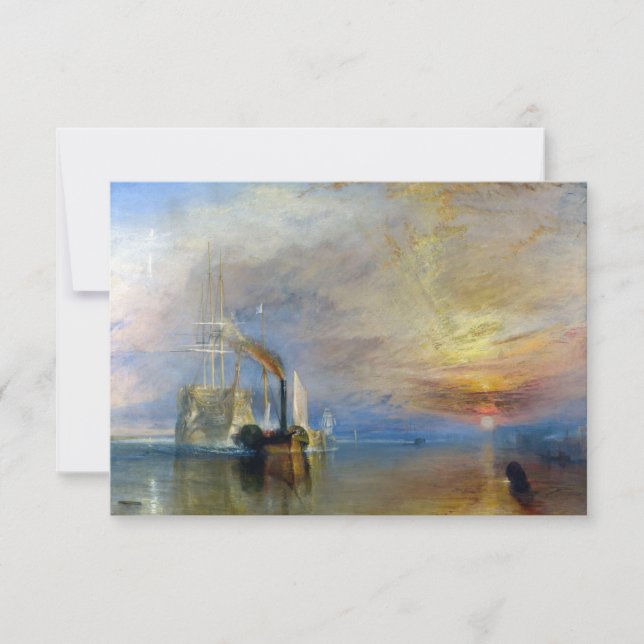 Carte De Remerciements William Turner - Le Temeraire de combat (Devant)