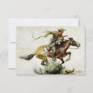Carte De Remerciements "Winchester Horse and Rider" par Philip R Goodwin