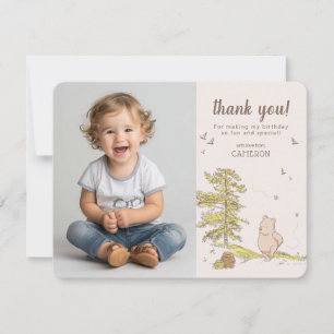 Carte De Remerciements Winnie l'ourson Classique Premier Anniversaire