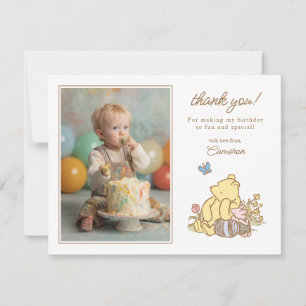 Carte De Remerciements Winnie l'Ourson et Porcinet, premier anniversaire