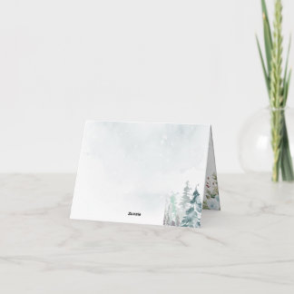 Carte De Remerciements Winter wonderland Gingerbread Baby Shower