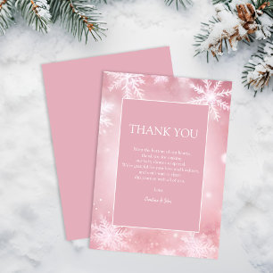 Carte De Remerciements Winter Wonderland Girl Baby shower