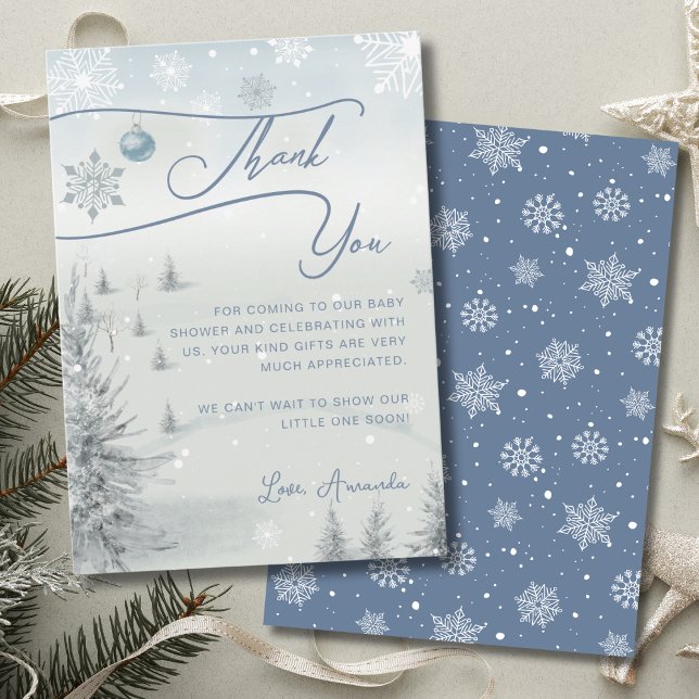 Carte De Remerciements Winter Wonderland Its Cold Outside Baby Shower (Créateur téléchargé)
