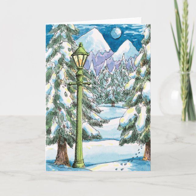 Carte De Remerciements Wintery Woodland - (Devant)