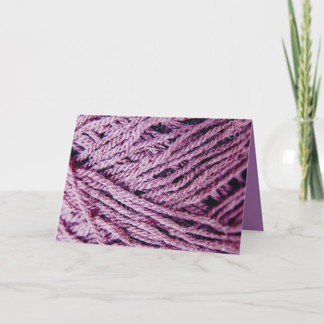 Carte De Remerciements Yarn threads close-up photo custom (Devant)