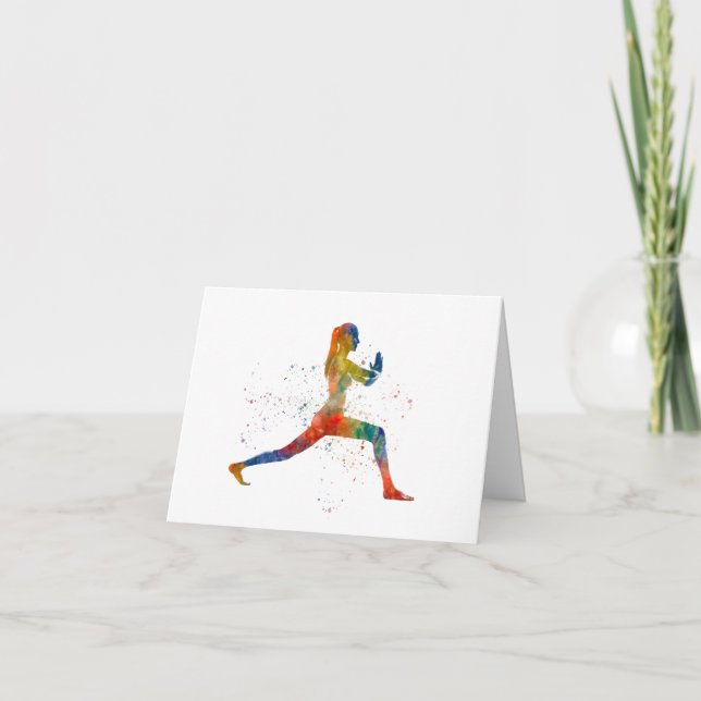 Carte De Remerciements yoga aquarelle (Devant)