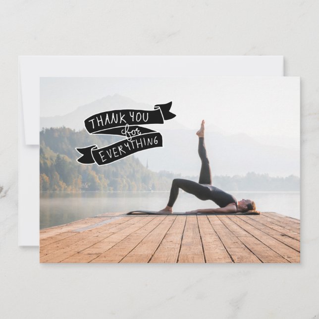Carte De Remerciements Yoga Femmes posant yoga (Devant)