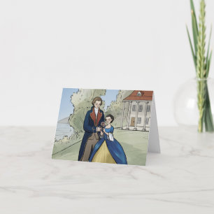 Carte De Remerciements Young George et Martha Washington à Mount Vernon